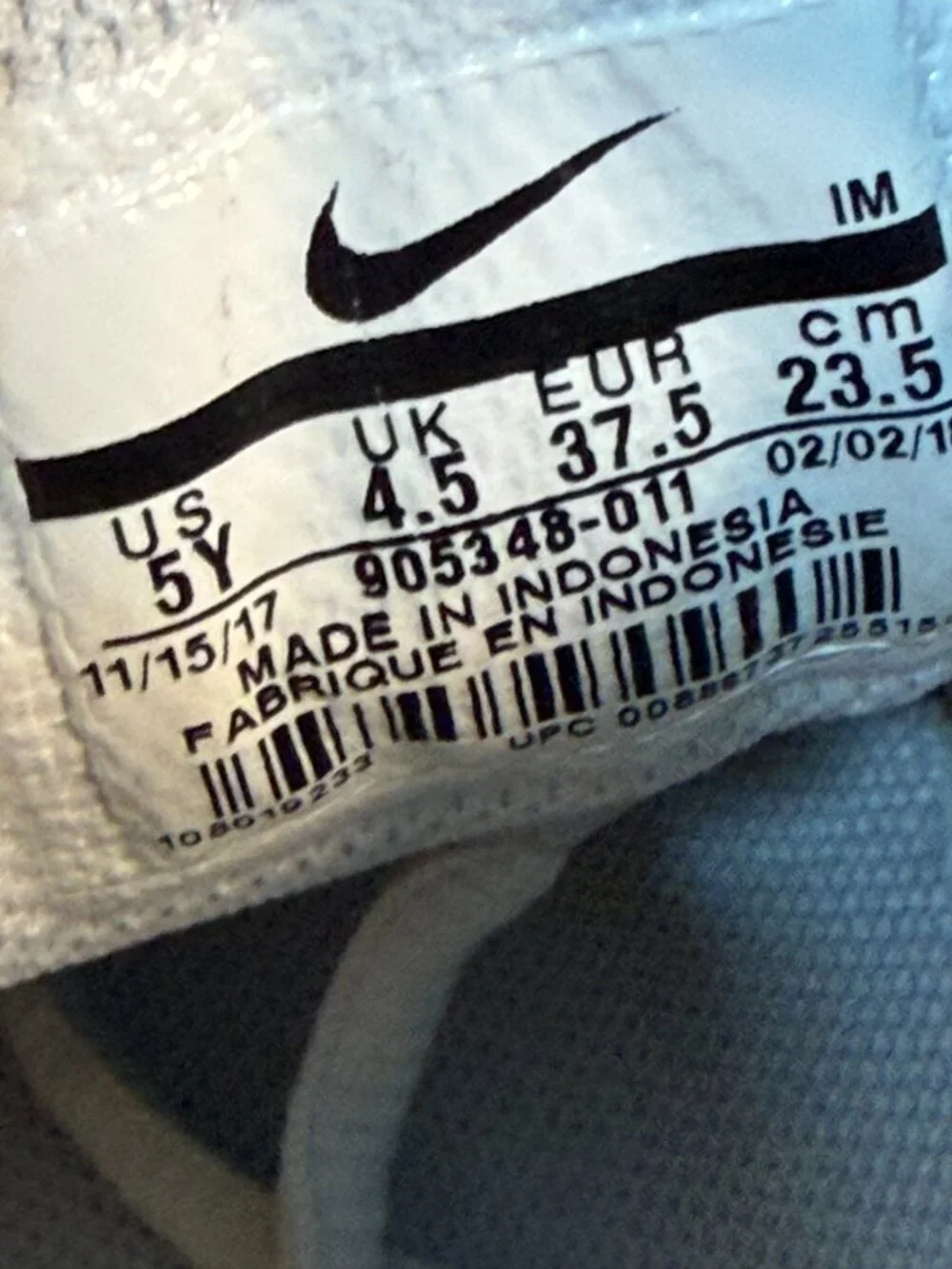 Nike Air Max 95 Women's White Gray Athletic Sneakers Size 6.5